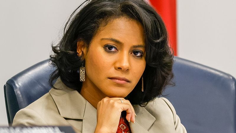 Cobb County Commissioner Jerica Richardson joined the Politically Georgia podcast Thursday to discuss her run for the 6th Congressional District.  (Arvin Temkar/arvin.temkar@ajc.com)