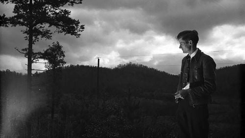 The Georgia poet at his Blairsville farm in 1945