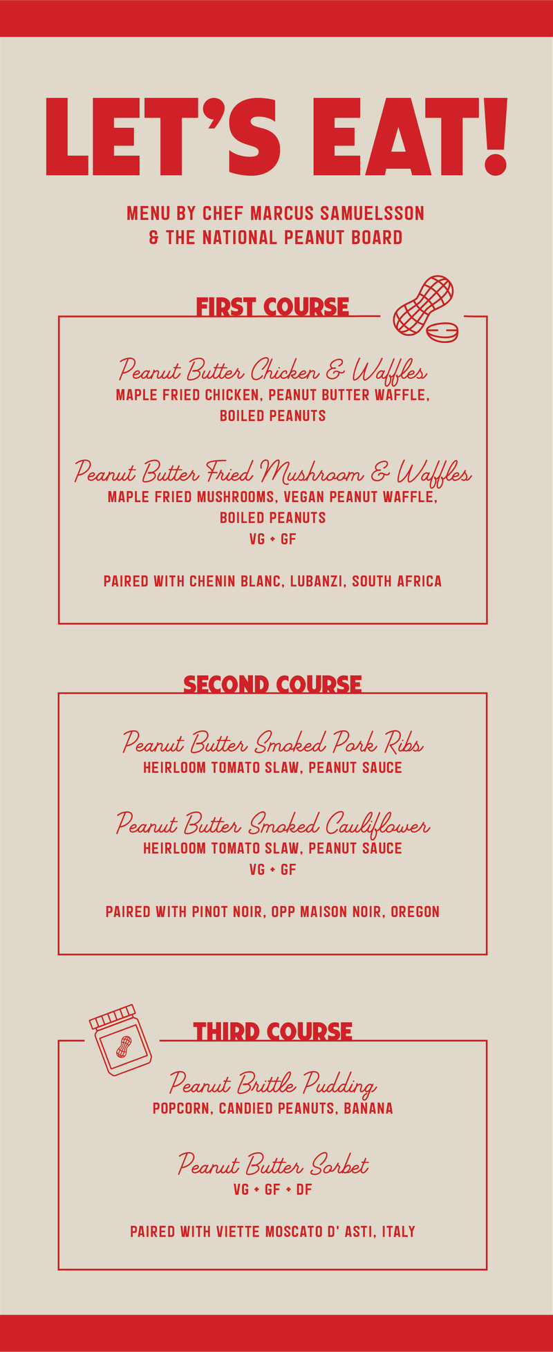 Marcus Bar & Grille will offer a peanut-inspired pop-up menu for five days.