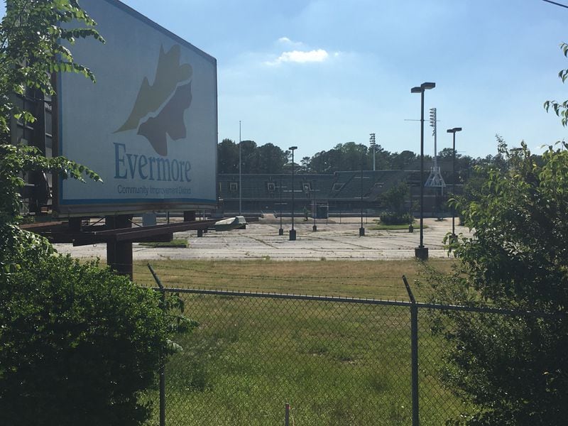 The Stone Mountain Tennis Center, located on Bermuda Road just inside the Gwinnett County line, has been largely abandoned since hosting events during Atlanta's 1996 Olympics. These photos were taken May 15, 2017.