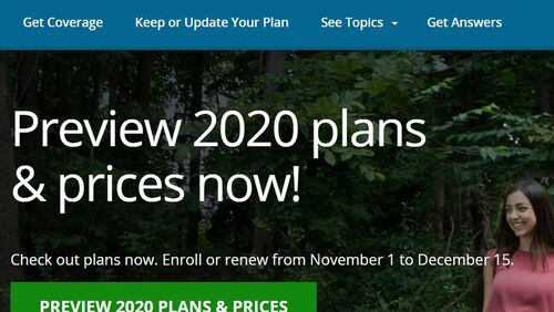 Window shopping has begun for Obamacare open enrollment in 2020 plans. The insurance exchange for Obamacare, also known as the Affordable Care Act, starts enrollment on Nov. 1, 2019 and ends on Dec. 15, 2019. (PHOTO via screenshot of Healthcare.gov)