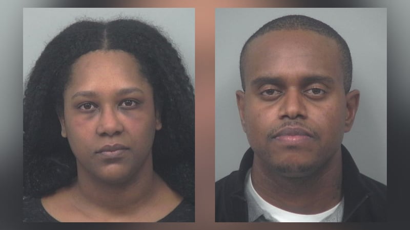 Natiela (left) and Cledir Barros face charges in the beating death of their 8-year-old daughter in Gwinnett County.