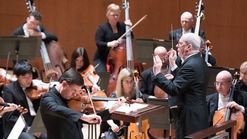 ASO music director Robert Spano conducts guest artist Roberto Diaz in Jennifer Higdon’s Viola Concerto. CONTRIBUTED BY JEFF ROFFMAN