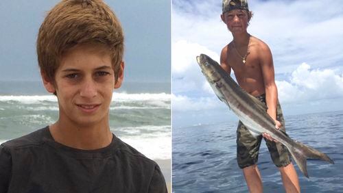 Austin Stephanos and Perry Cohen, who went missing after leaving the Jupiter Inlet in a small boat on July 24, 2015, in Jupiter, Fla.