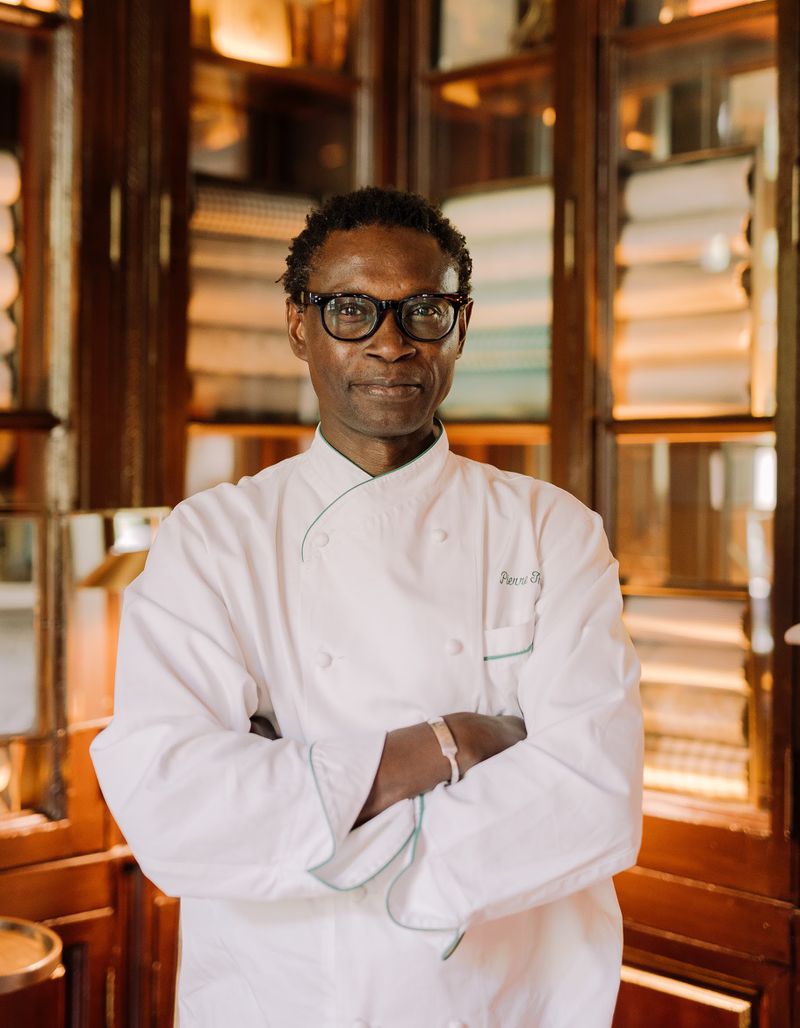 Chef Pierre Thiam, who was born in Dakar, Senegal, also is an author and activist. He's known for bringing West African cuisine to the fine dining world with his New York City restaurant Teranga in East Harlem. These days, he’s very involved in his food company, Yolélé. (Courtesy of Yolélé)