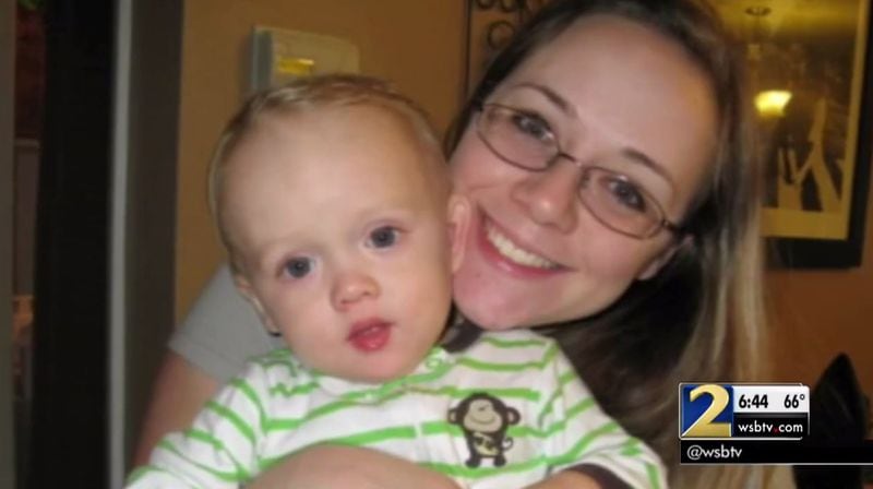 Leanna Taylor with son Cooper Harris, who died in a hot car. (WSB-TV/Cox Media Group, provided by Leanna Taylor)
