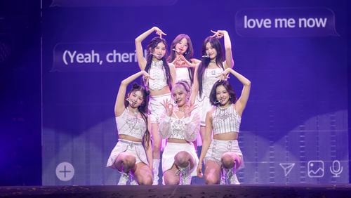 K-pop girl group Ive performed at State Farm Arena on March 24, 2024. The sextet includes Gaeul, Yujin, Rei, Wonyoung, Liz, and Leeseo. Photo credit:  Terence Rushin / Photos provided by Starship Entertainment