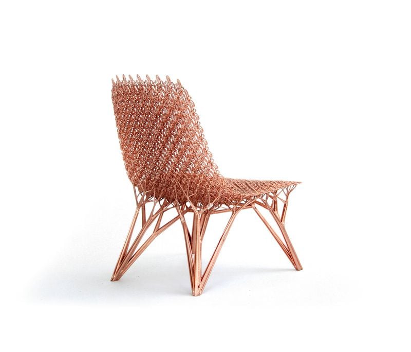 “Adaptation Chair” (2014) in copper and polyamide. CONTRIBUTED BY JORIS LAARMAN LAB