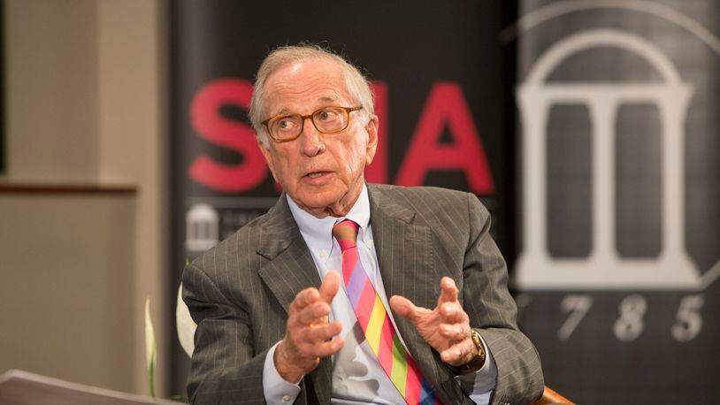 Former U.S. senator Sam Nunn, speaking at the UGA Charter Lecture earlier this year. AJC/Special
