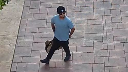 Police are searching for this man in connection with a report of shots fired outside the Outlet Shoppes at Atlanta in Woodstock. (Credit: Woodstock Police Department)