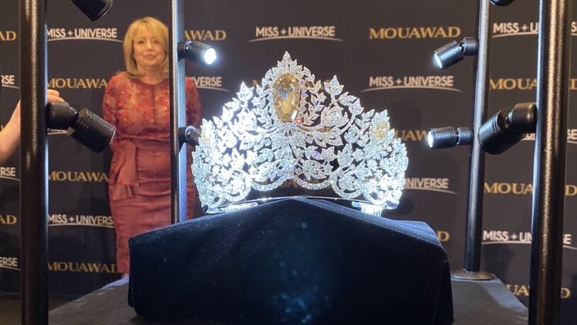 The Mouawad Power of Unity Crown, worth $5 million and set with 167 karats of diamonds, will be used to crown Miss Universe in Atlanta this Sunday.