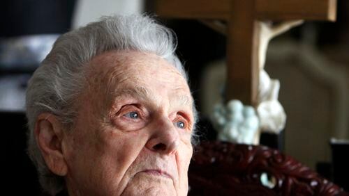 This photo taken Jan. 16, 2012, shows Ralph Stanley looking out a window while sitting in the living room of the Stanley home outside of Coeburn, Va. Stanley died Thursday, June 23, 2016. He was 89. (Bob Brown/Richmond Times-Dispatch via AP)