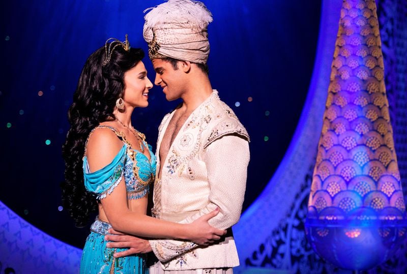 Lissa deGuzman stars as Princess Jasmine and Clinton Greenspan plays the title role in Disney’s “Aladdin,” at the Fox Theatre through Sept. 23. CONTRIBUTED BY DEEN VAN MEER