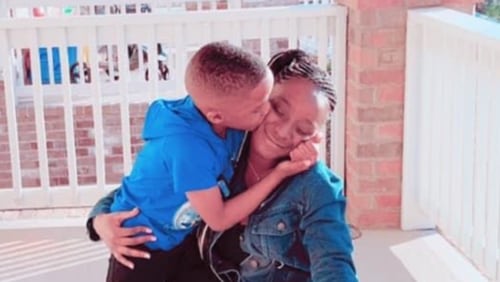Brittany McElrathbey and her 12-year-old son Tavion.