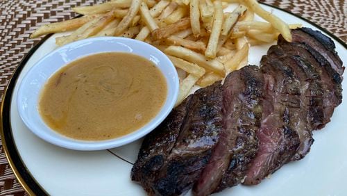 The steak frites from Tiny Lou's are a reliable entree choice. Ligaya Figueras/ligaya.figueras@ajc.com