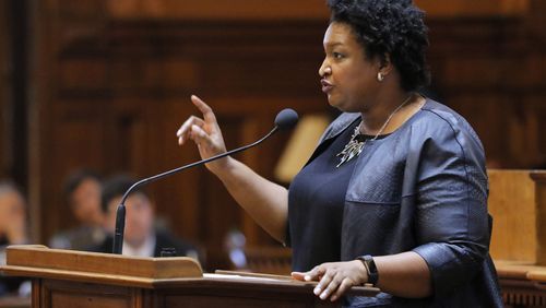 House Minority Leader Stacey Abrams, D-Atlanta,in a March file photo Bob Andres, bandres@ajc.com
