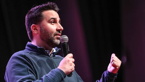 Atlanta Braves General Manager Alex Anthopoulos delivers the State of the Team Address in The Roxy at The Battery in Atlanta, Saturday, Jan. 19, 2019.  Branden Camp/Special to AJC
