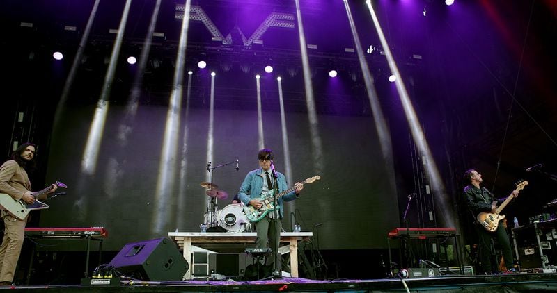  Weezer performing at the annual Music Midtown Festival at Piedmont Park in Atlanta on Sept. 16, 2017. (Akili-Casundria Ramsess/Eye of Ramsess Media)