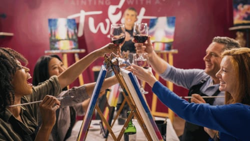 Painting with a Twist has changed ownership, but drinks are still flowing. (Courtesy Painting with a Twist Alpharetta)