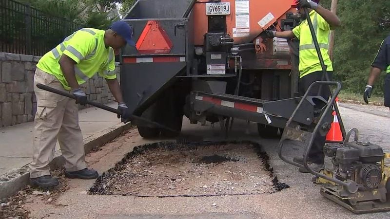 Atlanta residents are reminded to download the Atlanta311 app to report street and sidewalk repairs. WSBTV file photo