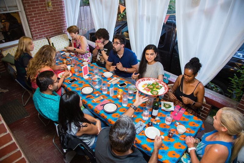 Chow Club Atlanta hosts monthly dinners in secret locations featuring international cuisine. (Courtesy of Stephen Nowland)
