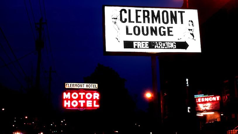 This photo is from 2002 shows the Clermont Lounge sign on Ponce de Leon Avenue.