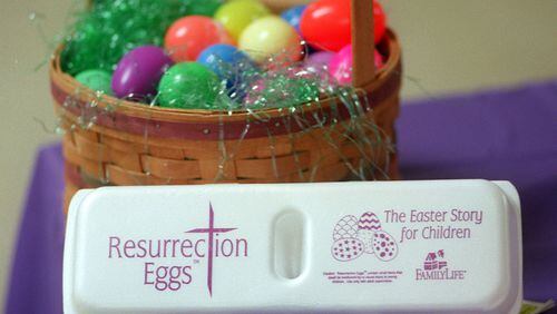 Resurrection eggs are an increasingly popular tradition that conveys the Easter story to children. (AJC photo/Jonathan Newton)