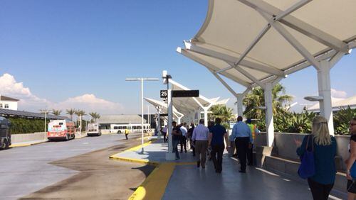 Fulton County officials recently traveled to Los Angeles to tour the bus rapid transit system. L.A. Metro’s El Monte Station, a two-story facility with 29 bus bays, shows what a bus rapid transit station can look like.