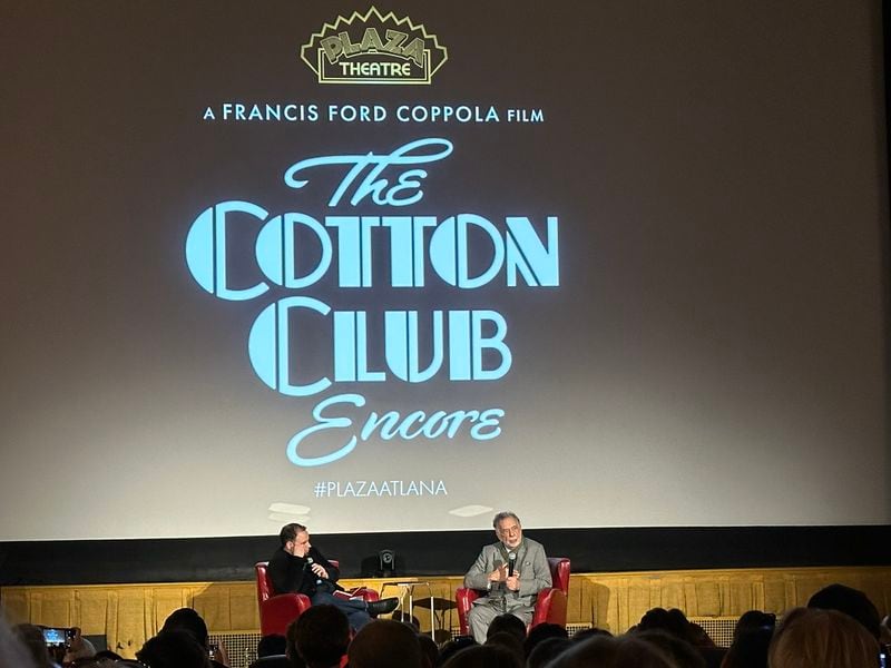The Plaza Theatre hosted Francis Ford Coppola to discuss "The Cotton Club" and anything else he felt like talking about on April 7, 2024, which also happened to be his 85th birthday. RODNEY HO/rho@ajc.com