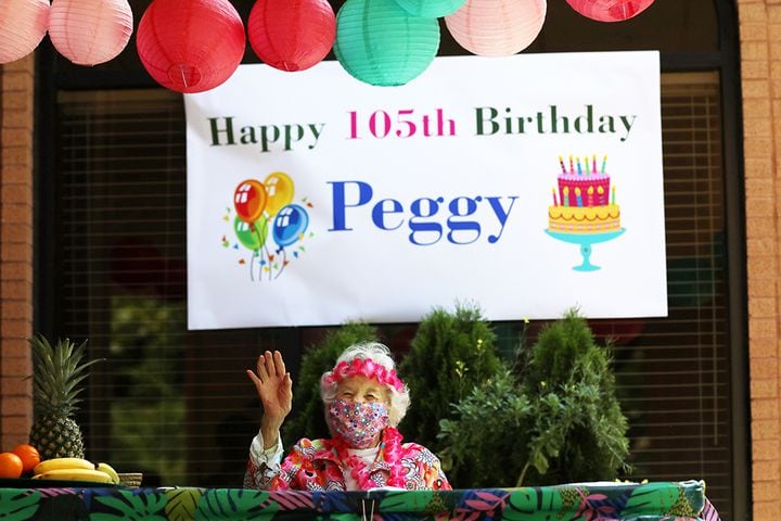 PHOTOS: Pandemic can’t stop birthday party for 105-year-old