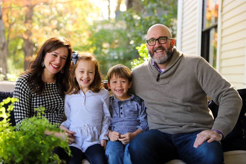 Brittney and Matt Gove share the American foursquare-style home in Grant Park with their children, Eleanor, 8, and Lex, 6. Brittney owns Brittney Gove Consulting and Matt is chief consumer officer at Piedmont Healthcare.