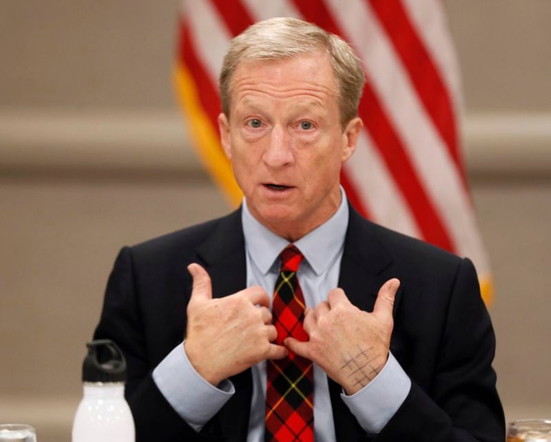 November 19, 2019 - Ahead of the Democratic Presidential Debate, candidate for the Democratic nomination Tom Steyer held a roundtable discussion and luncheon in Atlanta to talk with local African American leaders. 
