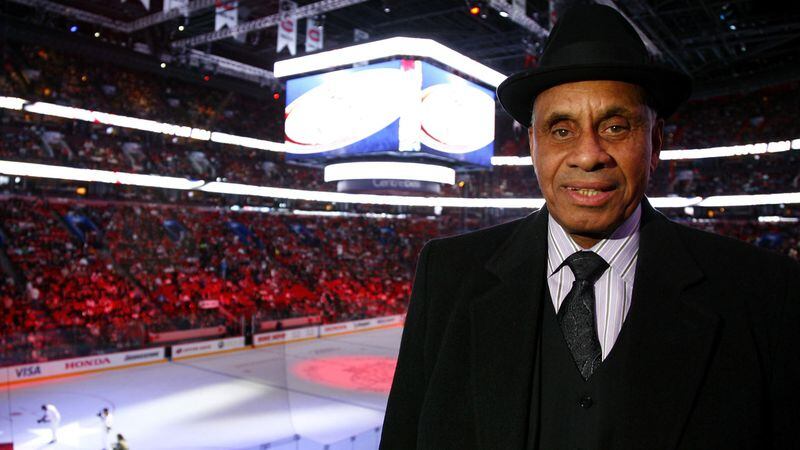 Willie O'Ree (pictured) is the first black person to play in the National Hockey League. (Photo by Phillip MacCallum/Getty Images for NHL)