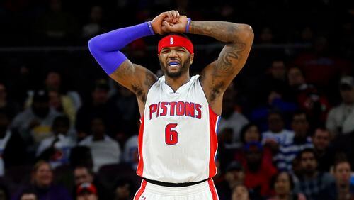 FILE - In this Dec. 17, 2014 file photo, Detroit Pistons forward Josh Smith reacts to a call during the first half of an NBA basketball game against the Dallas Mavericks in Auburn Hills, Mich. The Detroit Pistons announced Monday, Dec. 22, 2014 the club has requested waivers on Josh Smith. (AP Photo/Paul Sancya, file) Josh Smith still has more than two and a half seasons left on a $54 million contract. (AP)