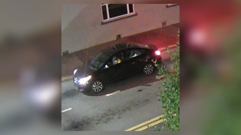 Police have found this car, but they are still searching for the man who was identified as a person of interest.