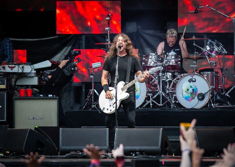 Atlanta, Ga: Foo Fighters closed out Shaky Knees 2024 on Sunday night with extended versions of their biggest hits. Photo taken Saturday May 5, 2024 at Central Park, Old 4th Ward. AAJC 050524 shaky day three (RYAN FLEISHER FOR THE ATLANTA JOURNAL-CONSTITUTION)