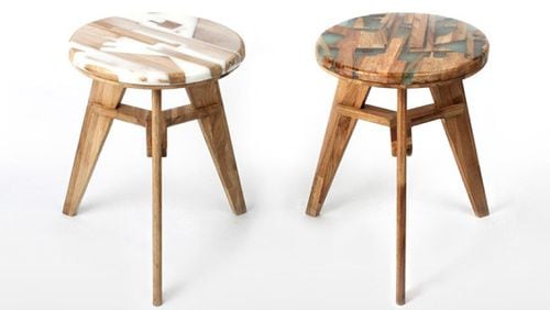 Wood-and-resin stool from Hattern. (Hattern)