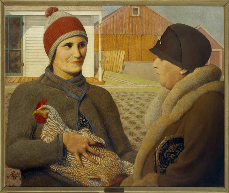 Grant Wood’s “Appraisal” (1932) appears in the exhibition “Cross Country: The Power of Place in American Art, 1915-1950” at the High Museum of Art.