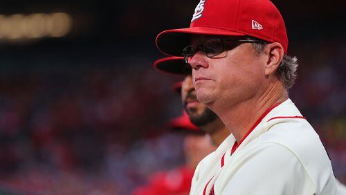 Manager Mike Shildt of the St. Louis Cardinals. (Dilip Vishwanat/Getty Images/TNS)