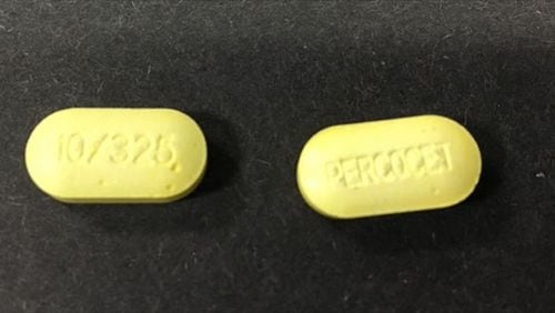 Yellow pills that appear similar to Percocet have been blamed for four deaths in middle Georgia. (Photo: Bibb County Sheriff’s Office)