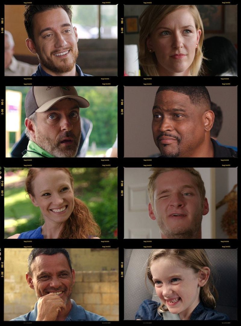 “Small Group” stars (clockwise from top left) Sterling Hurst, Emily Dunlop, Derrick Gilliam, Caleb Hoffman, Copelyn Chastain, Nelson Bonilla, Kasandra Banfield and Matt Chastain. CONTRIBUTED