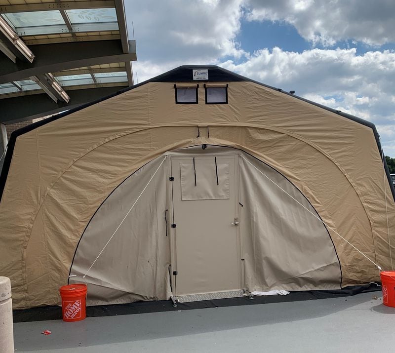 The emergency room tent expansion at the Children's Healthcare of Atlanta Scottish Rite Hospital. (Photo provided by Children's Healthcare of Atlanta)