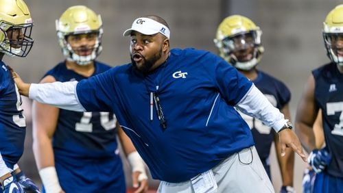 New Georgia Tech defensive line coach Jerome Riase has made a quick impression on his charges.  Said Desmond Branch, "I would say he's smooth, calm and just to the point.  He's going to treat you like a grown man."  Danny Karnik/Georgia Tech Athletic Association