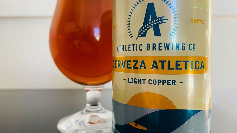 Athletic Brewing’s Cerveza Athletica Light Copper is a Mexican-inspired NA beer. / 
Bob Townsend for the Atlanta Journal-Constitution.
