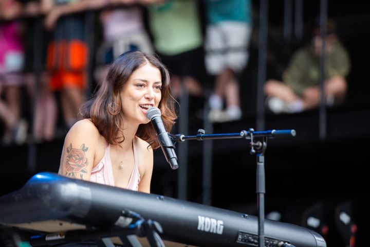 Atlanta, Ga: Grace Cummings opened Saturday at Shaky Knees on the Peachtree Stage. Photo taken Friday May 3, 2024 at Central Park, Old 4th Ward. (RYAN FLEISHER FOR THE ATLANTA JOURNAL-CONSTITUTION)