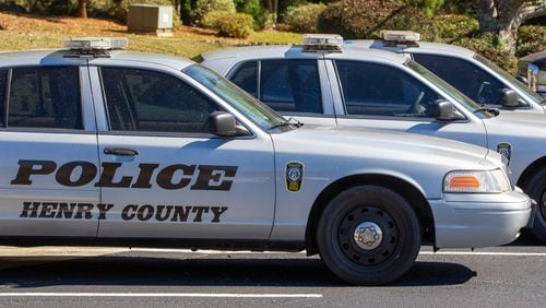Police cruisers typically have shelf life of three- to five years, but Henry County has dozens that are much older, including 2007 Crown Victoria cop cars at the Henry County Police headquarters in McDonough on Friday, October 15, 2021. STEVE SCHAEFER FOR THE ATLANTA JOURNAL-CONSTITUTION