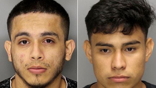 From left, Dorian Acosta, 23, and Anthony Yoel Parada Lopez, 19, were each charged with murder, aggravated assault, and burglary