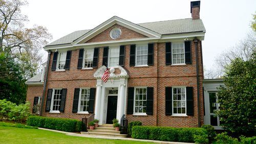 The Georgian Revival-style home, which has four bedrooms, three-and-a-half baths, was designed by former Atlanta architectural firm Ivey and Crook. The 3,500-square-foot home, which has a symmetrical, classical design, was built in 1923, and features such as the shutters are original. (Christopher Oquendo Photography/www.ophotography)