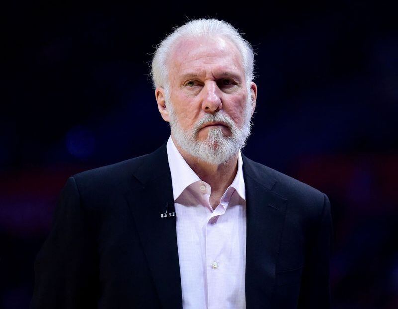 Coach Gregg Popovich of the San Antonio Spurs.  (Photo by Harry How/Getty Images)