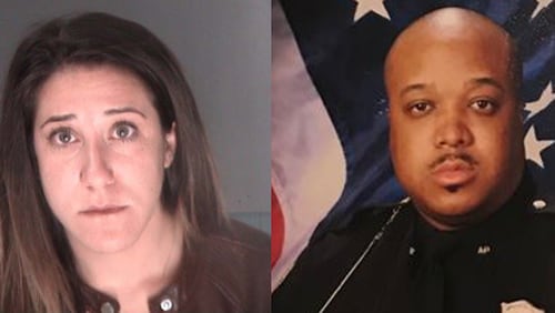 Dara Rappe (left) was arrested on a DUI charge for the third time after allegedly hitting and injuring Atlanta police Officer William Goss (right).